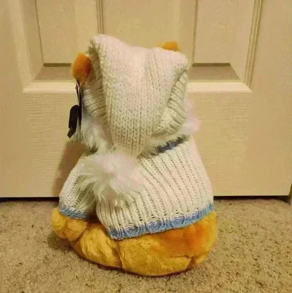 Disney Store Winnie the Pooh Blue White Snowflake Sweater Plush 12" Winter - Picture 2 of 2